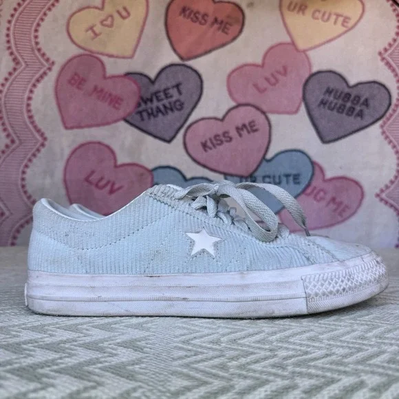 Size M8.5/W10 - Converse One Star Pro Baby Blue Corduroy Shoes‎ Mens - Picture 2 of 10